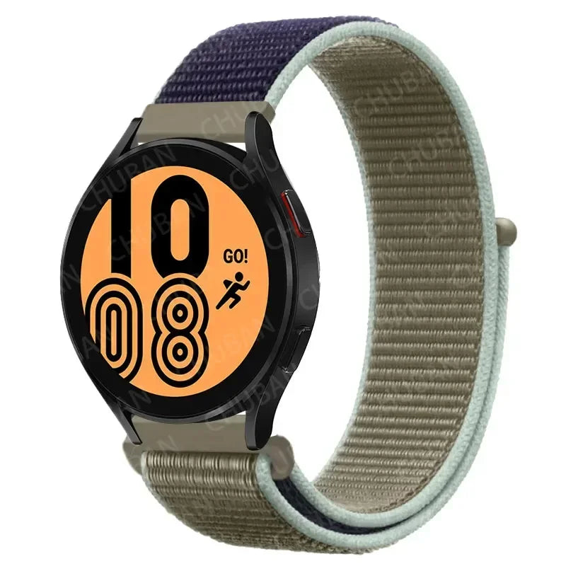 Nylon Sportband Smartwatch 20mm 22mm Ademend Lichtgewicht Loop Polsband Verstelbaar Training Fitness