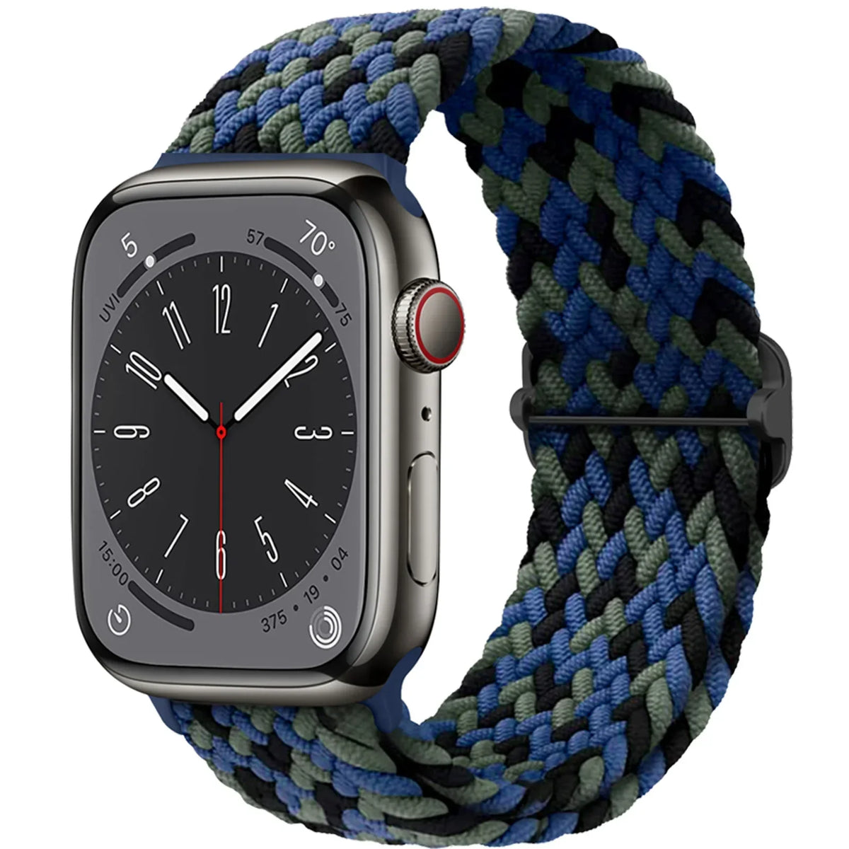 Elastische Gevlochten Smartwatch Bandje Nylon 38mm-49mm Verstelbaar Ademend Sportband voor Apple Watch