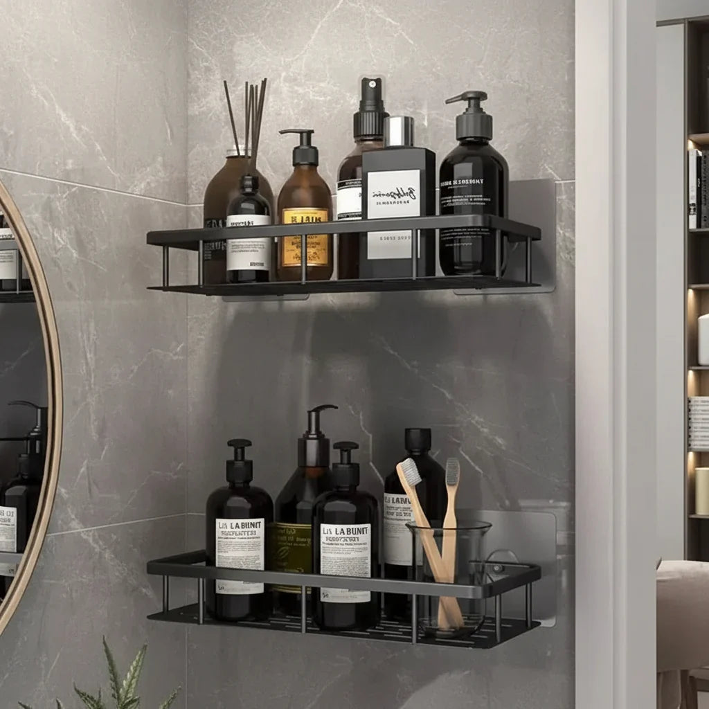 Badkamerplank Zelfklevend Boren ABS RVS Hoekplank Douche Scandinavisch Modern