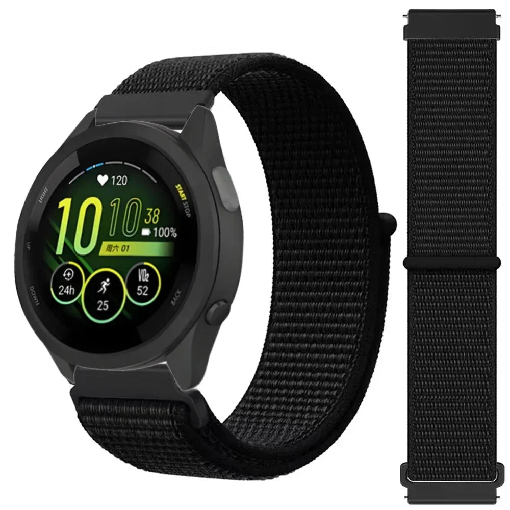Verstelbare Nylon Sportband voor Smartwatch 20mm 22mm Ademend Polsband Sporthorloge Lichtgewicht Fitness