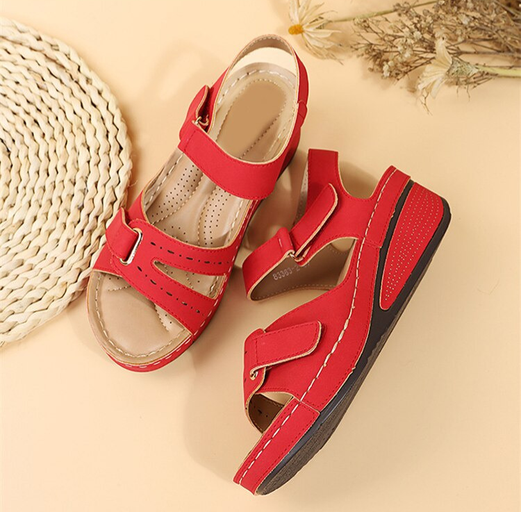 Dames Orthopedische Sandalen Klittenband Zacht Zomerschoeisel Antislip Ademend Verstelbaar Vrijetijdsschoenen