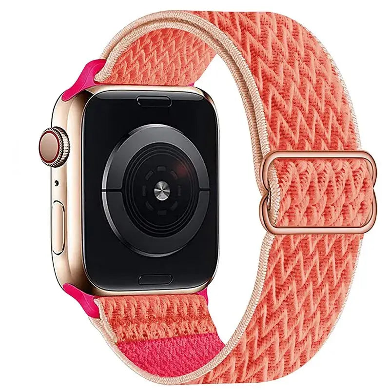 Elastische Nylon Smartwatchband Verwisselbaar Polsbandje Comfortabel Duurzaam Design Sportief Actief