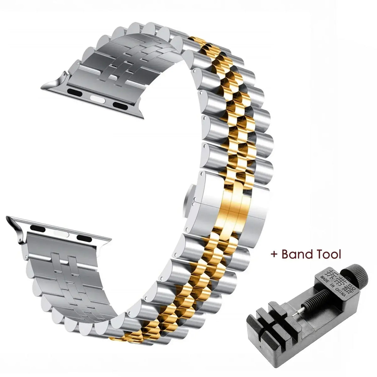 Roestvrijstalen Smartwatch Bandje Verstelbaar Metalen Polsband Universeel Elegant Design Horlogeband