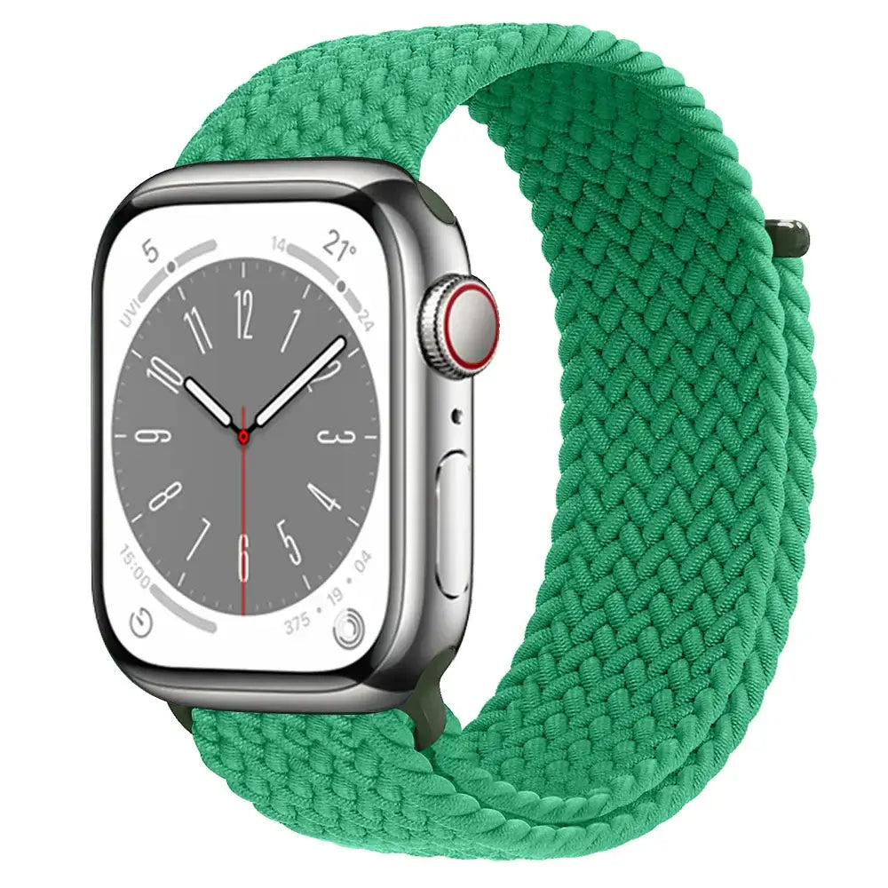 Nylon Horlogebandje met Klittenband Sluiting Ademend Verstelbaar Sportbandje voor Smartwatch Polsband