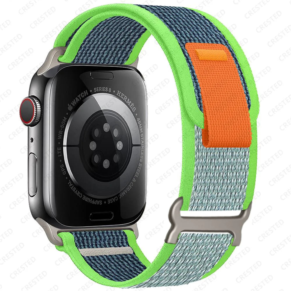 Nylon Smartwatchband Trail Loop - Verstelbaar Sportbandje met Duurzame Gesp - Veelkleurig Polsband Actief