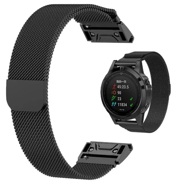 Milanese Metalen Smartwatch Bandje 20 22 26mm Magnetische Sluiting Verstelbaar Ademend Polsband Horlogeband