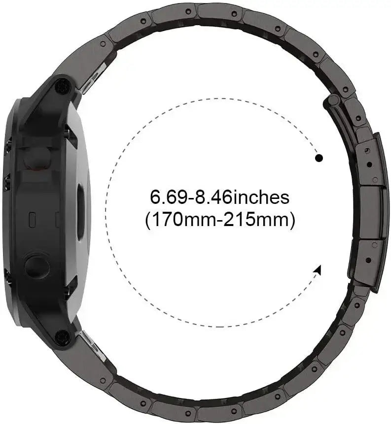 Stalen Horlogeband met Snelsluiting voor Smartwatch 22mm 26mm Verstelbaar Metalen Polsband Universeel