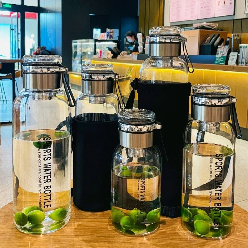 Grote Waterkan 2 Liter Transparant - Praktische Drinkfles voor Melk, Sap & Water