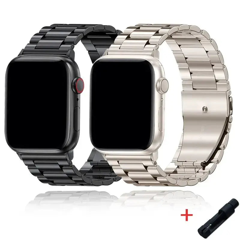 Roestvrij Stalen Smartwatch Bandje Premium Metalen Horlogeband Verstelbaar Polsbandje Stijlvol Elegant