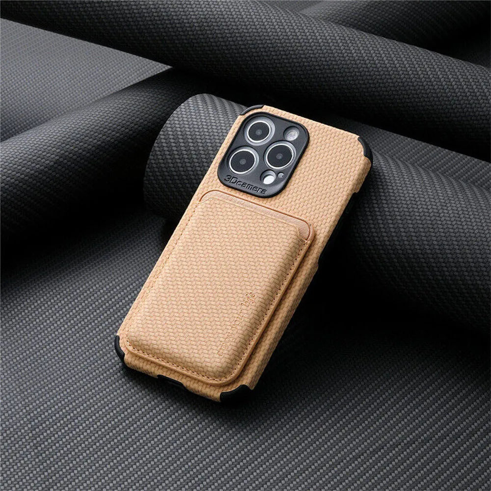 Magnetische Portemonnee Case voor iPhone - Minimalistische Telefoonhoes met Kaarthouder