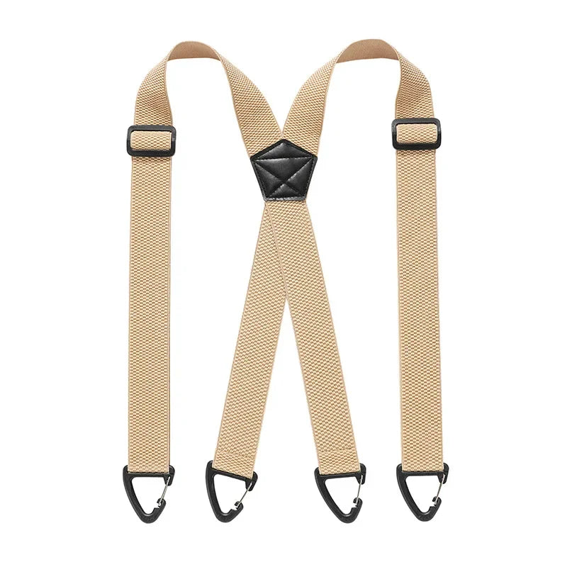 Verstelbare Bretels Heren X-Rug Y-Vorm Elastisch 3,5cm Breed Metalen Clips Werkkleding Casual Formeel