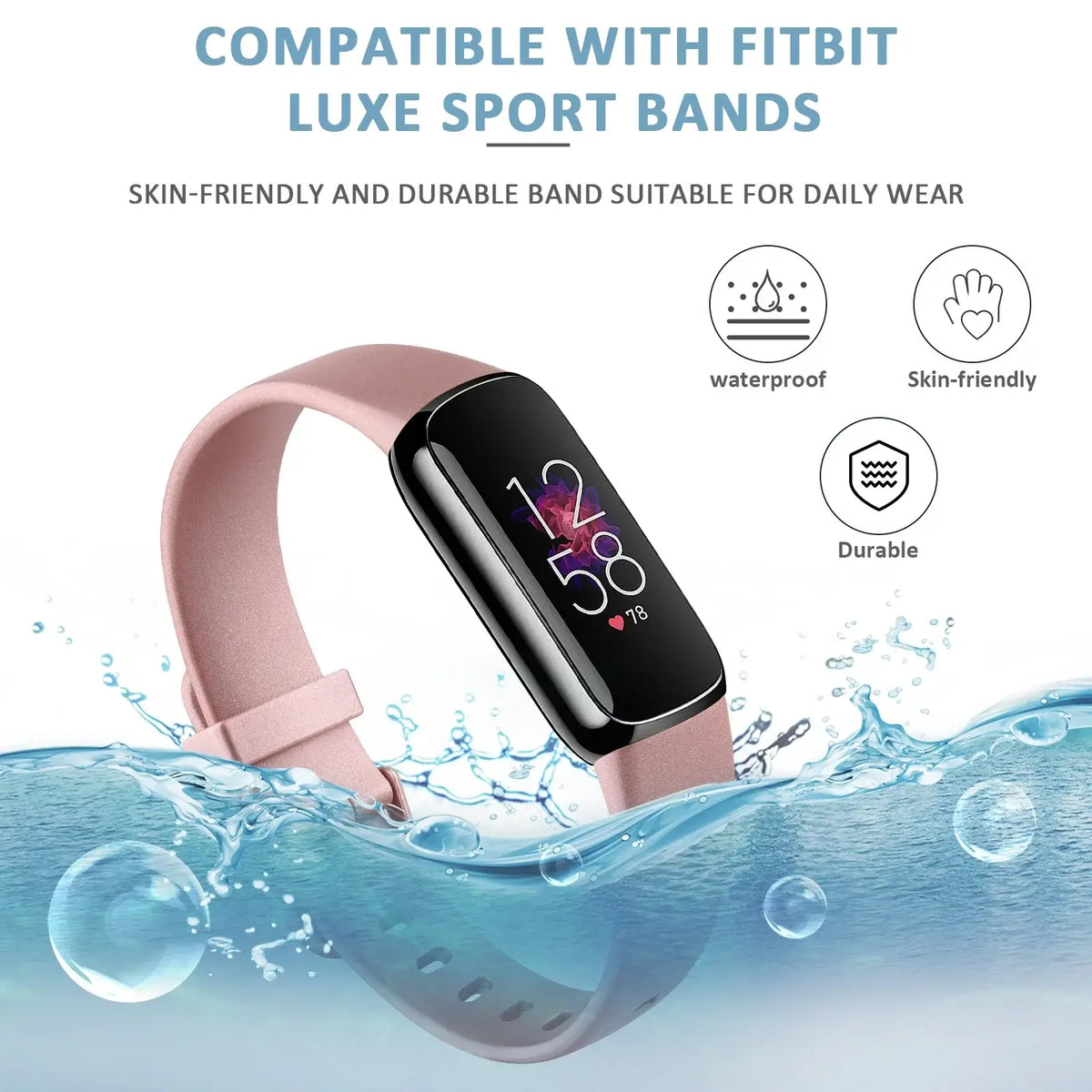 Siliconen Horlogebandje Waterbestendig Verstelbaar Sporthorloge Smartwatch Polsband voor Actieve Lifestyle