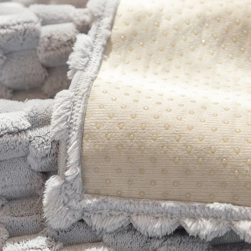 Fluweelzachte Plaid met Antislip - Luxe Comfort voor Bank & Bed in Diverse Kleuren