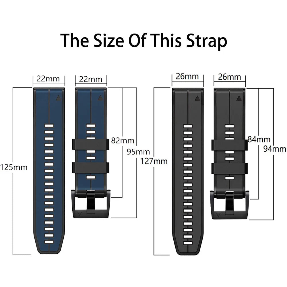 Siliconen Horlogeband met Snelsluiting 22mm 26mm Smartwatch Polsband Sportarmband Comfortabel Waterbestendig