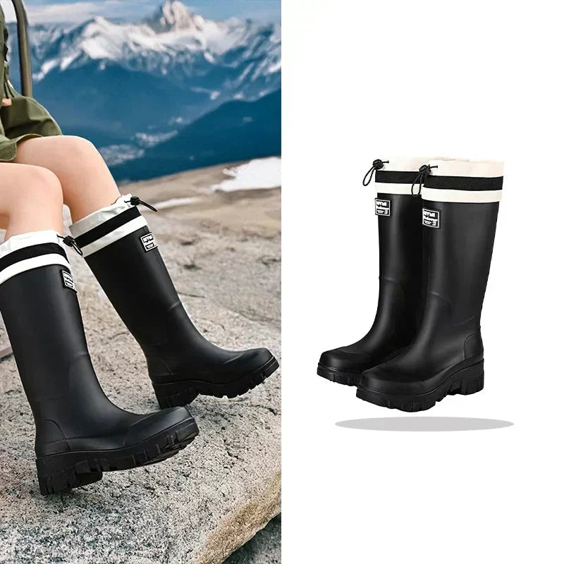 Waterdichte Regenlaarzen Dames Retro Antislip Herfstlaarzen Tuinlaarzen Wandellaarzen Outdoor Comfort