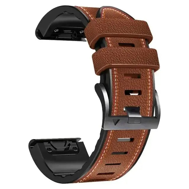 Smartwatch Bandje Leer-Siliconen Mix 22mm 26mm Waterdicht QuickFit Horlogeband Sport Dagelijks Gebruik Polsband