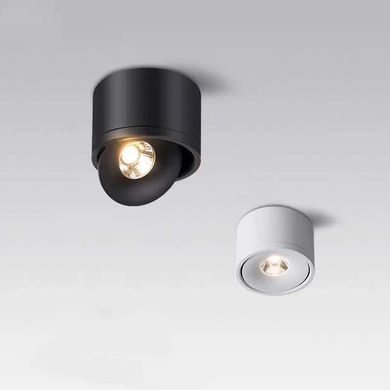 Opbouwspot Kantoor LED Draaibaar Kantelbaar Gegoten Aluminium 7,4 cm Straalhoek 25 tot 60 Graden CRI Ra90 Wit Zwart