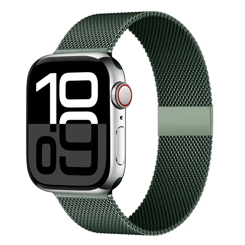 Milanese Mesh Horlogeband Roestvrij Staal Verstelbaar Magnetisch Slot Smartwatch 38-49mm Polsband Accessoire