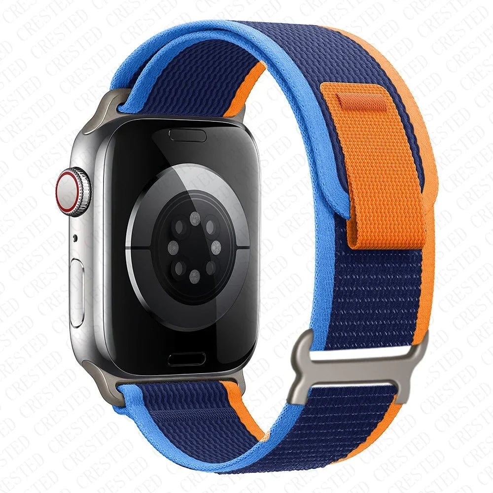 Nylon Smartwatchband Trail Loop - Verstelbaar Sportbandje met Duurzame Gesp - Veelkleurig Polsband Actief