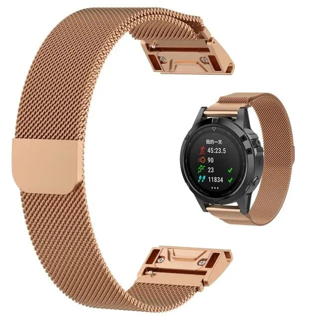 Milanese Metalen Smartwatch Bandje 20 22 26mm Magnetische Sluiting Verstelbaar Ademend Polsband Horlogeband