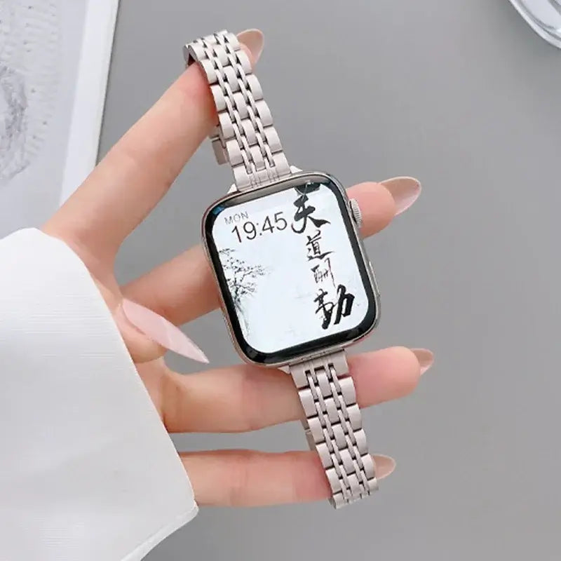 Roestvrijstalen Smartwatch Armband 38-49mm Metalen Polsband Elegante Schakelband Verstelbaar Horloge