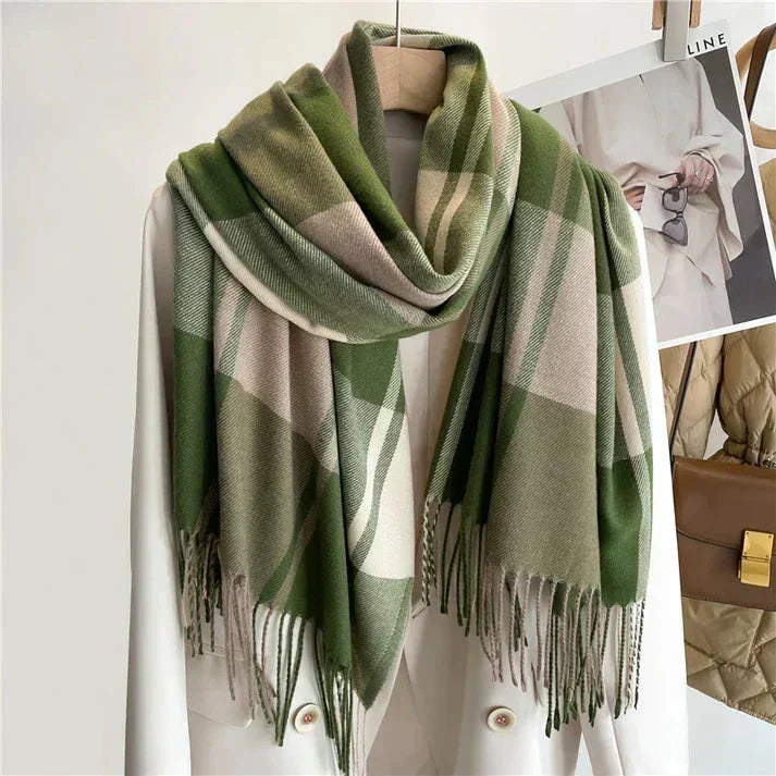 Geruite Sjaal met Klassiek Patroon - Warm & Stijlvol Accessoire voor Herfst en Winter