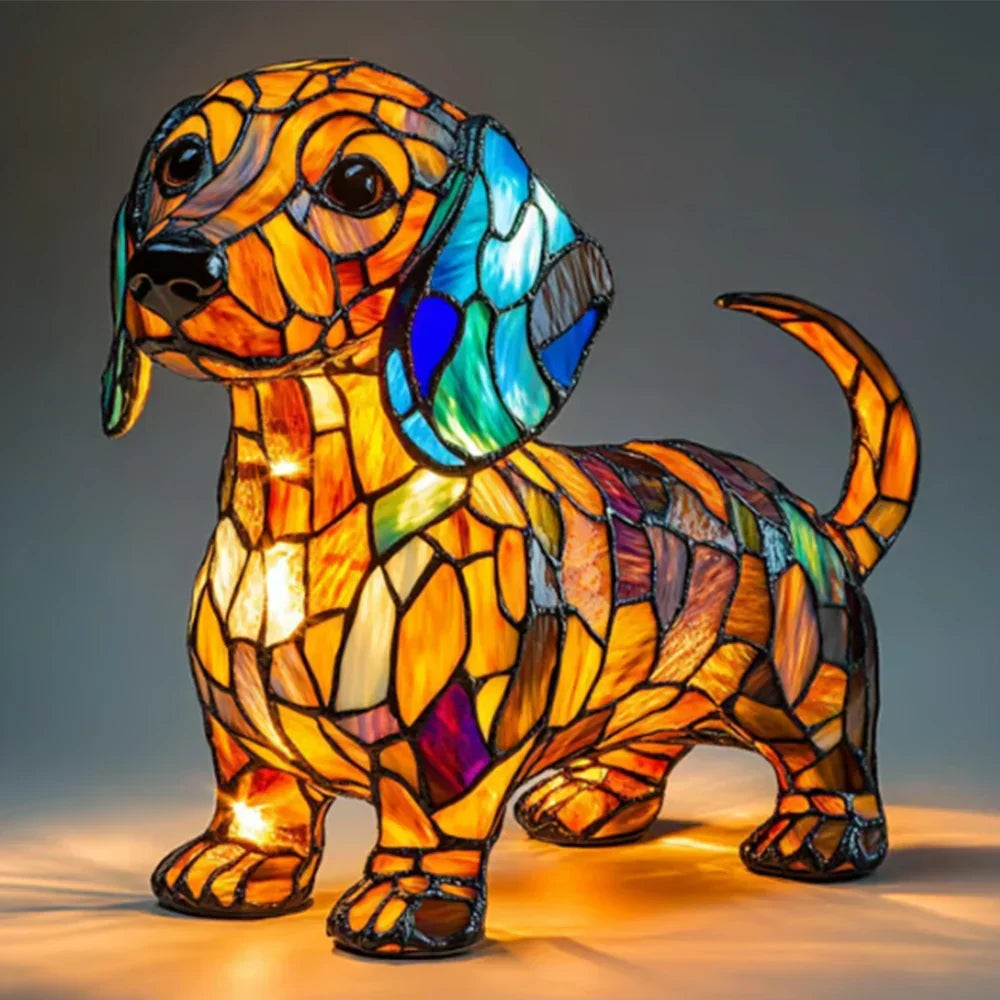 Decoratieve Hondenlamp met Uniek Motief - Sfeerverlichting voor Hondliefhebbers