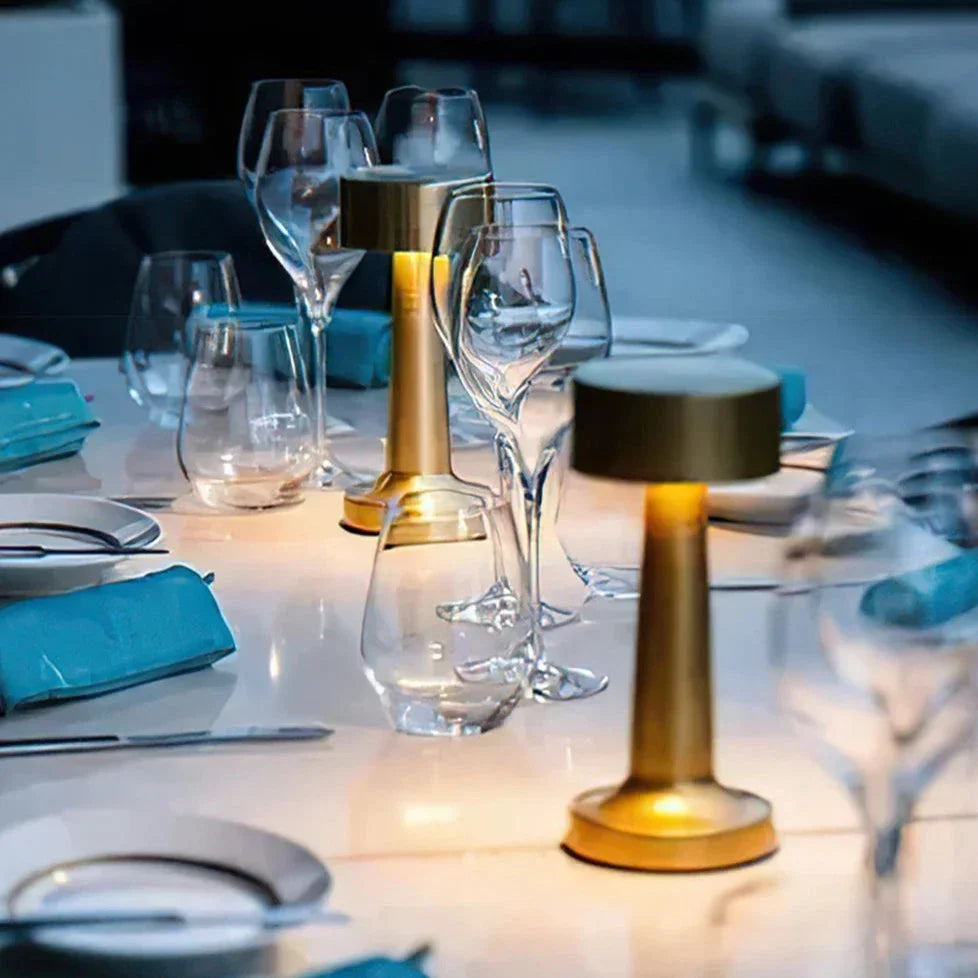 Draadloze Design Tafellamp LED Metaal Acryl Dimbaar Touch Sfeerlamp Industrieel