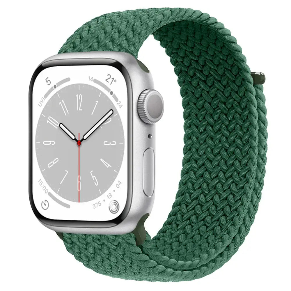 Nylon Horlogebandje met Klittenband Sluiting Ademend Verstelbaar Sportbandje voor Smartwatch Polsband
