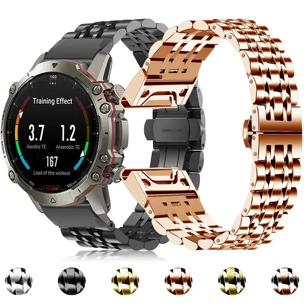 RVS Horlogeband Schakelarmband Metaal 20mm 22mm 26mm Polsband Smartwatch Accessoire Universeel Vervangband