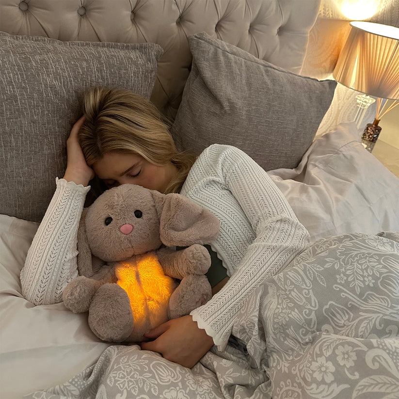 Interactieve Knuffel met Rustgevende Ademhaling Muziek en Lichtjes voor Kinderen Volwassenen Slaap Ontspanning