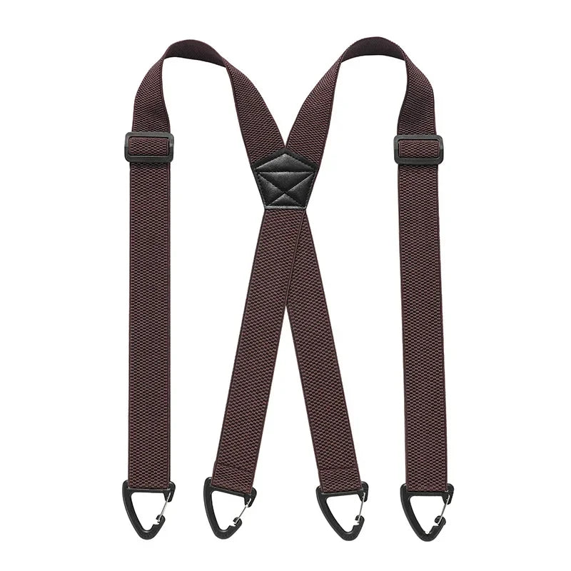 Verstelbare Bretels Heren X-Rug Y-Vorm Elastisch 3,5cm Breed Metalen Clips Werkkleding Casual Formeel