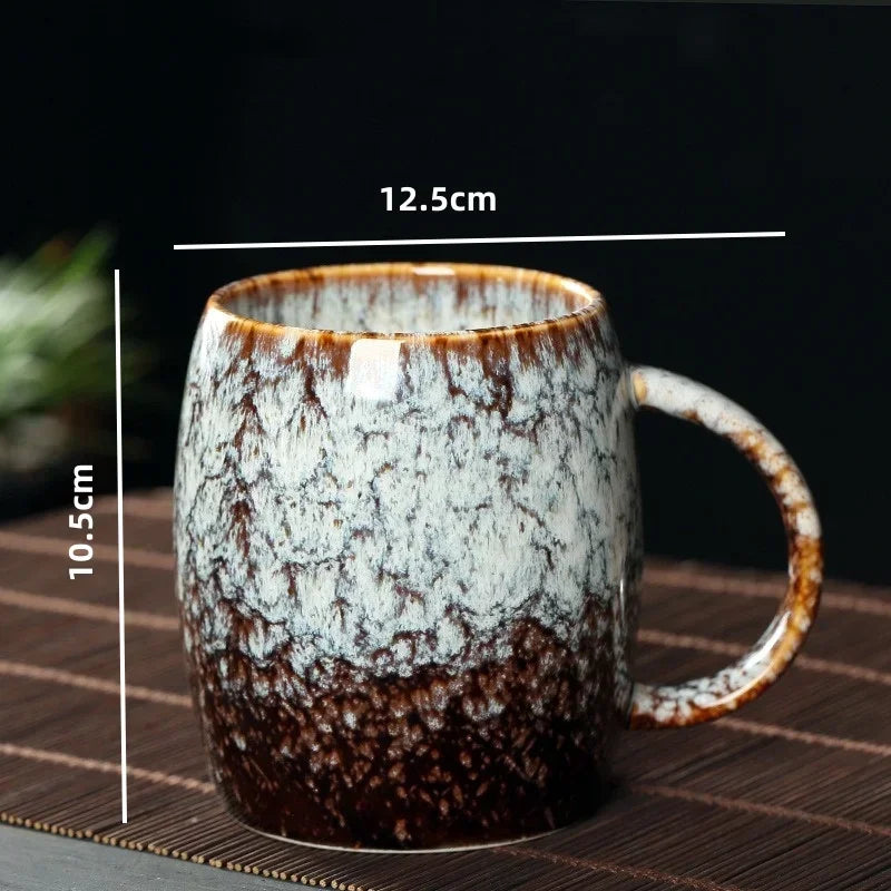 Keramische Koffiemok met Artisanaal Glanzend Oppervlak - Hittebestendig Servies voor Koffie Thee Ontbijt - Handgemaakte Keramiek Drinkbeker