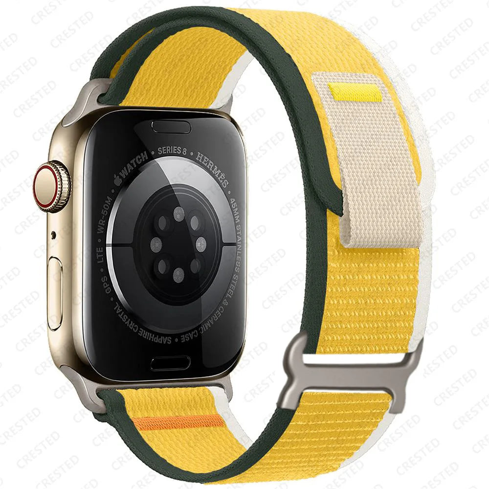 Nylon Smartwatchband Trail Loop - Verstelbaar Sportbandje met Duurzame Gesp - Veelkleurig Polsband Actief