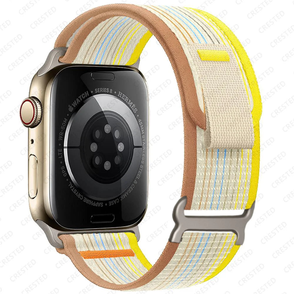 Nylon Smartwatchband Trail Loop - Verstelbaar Sportbandje met Duurzame Gesp - Veelkleurig Polsband Actief