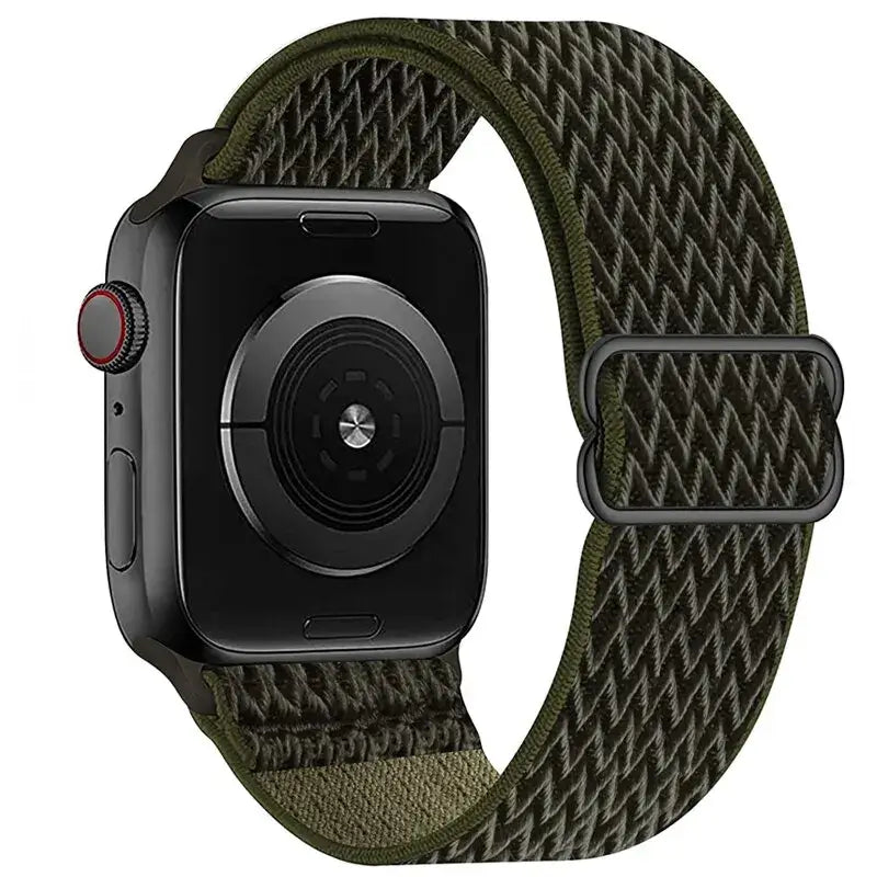 Elastische Nylon Smartwatchband Verwisselbaar Polsbandje Comfortabel Duurzaam Design Sportief Actief