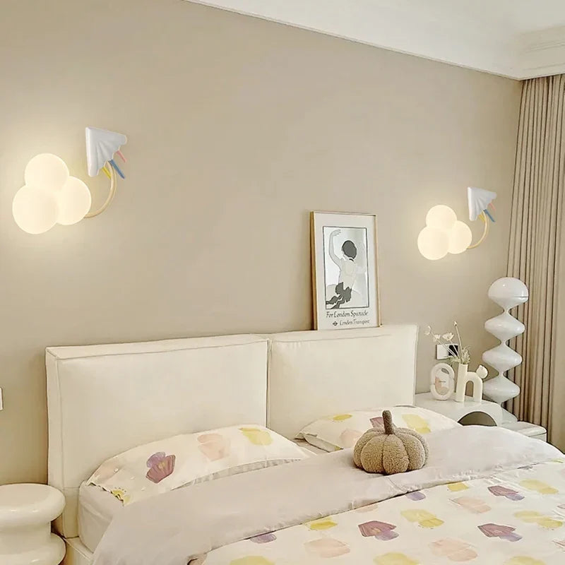 LED Wandlamp Kinderkamer met Vliegtuig Wolk Regenboog Ster Motief Drie Lichttemperaturen Dimbaar Sfeerlicht
