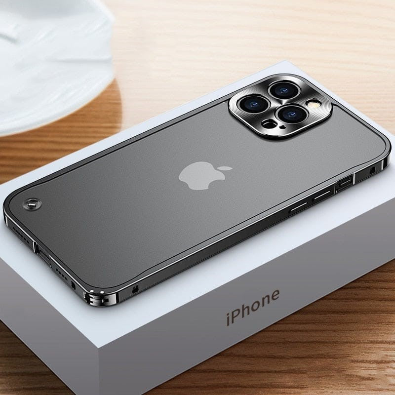 iPhone 15 Pro Max Hoesje Aluminium CNC Bumper Antennesleuven Snap