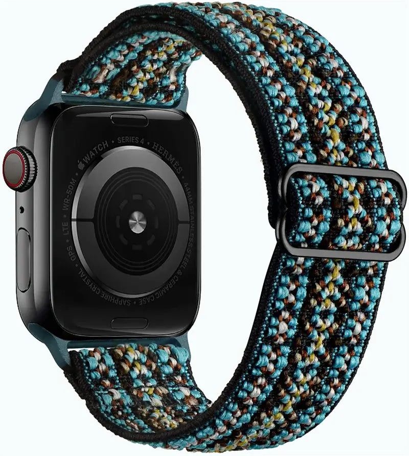 Elastische Nylon Smartwatchband Verwisselbaar Polsbandje Comfortabel Duurzaam Design Sportief Actief