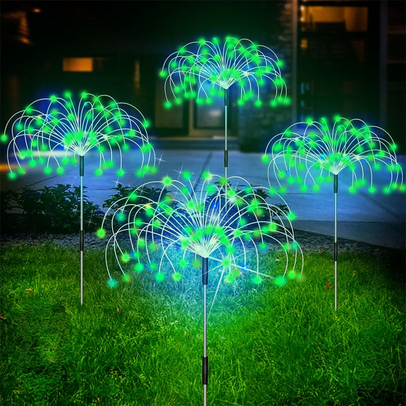 Zonnevuurwerk Tuinlamp 120 LED | Waterdicht IP65 | 8 Verlichtingsmodi