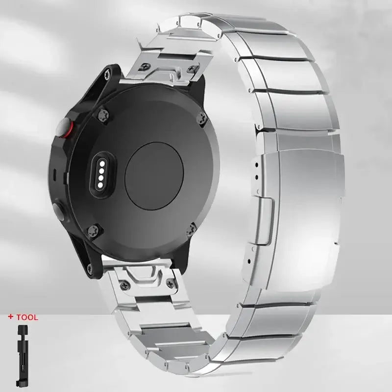 Stalen Horlogeband met Snelsluiting voor Smartwatch 22mm 26mm Verstelbaar Metalen Polsband Universeel