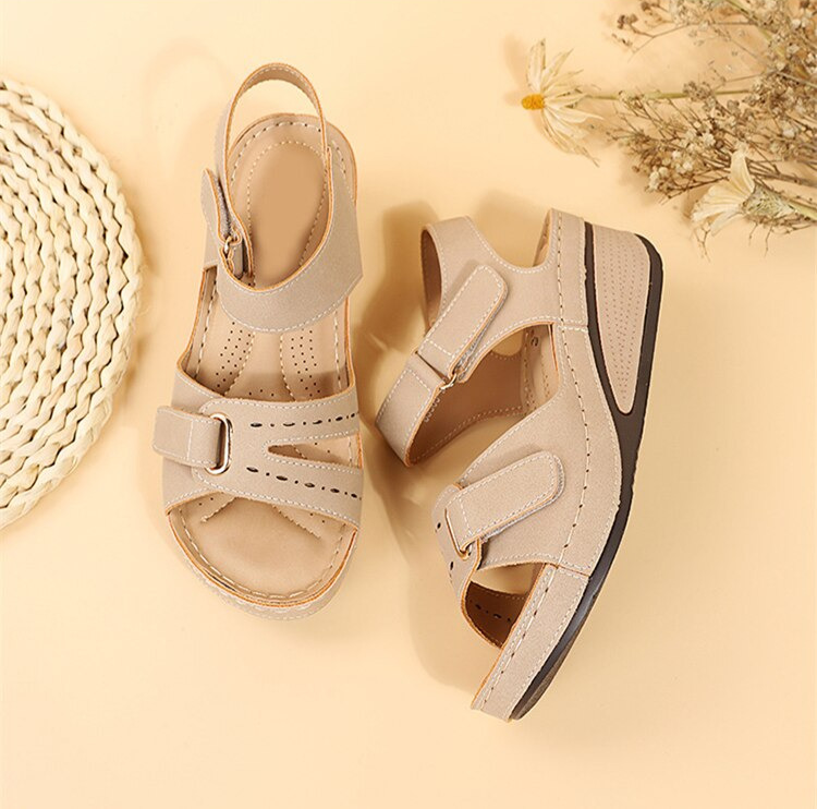 Dames Orthopedische Sandalen Klittenband Zacht Zomerschoeisel Antislip Ademend Verstelbaar Vrijetijdsschoenen