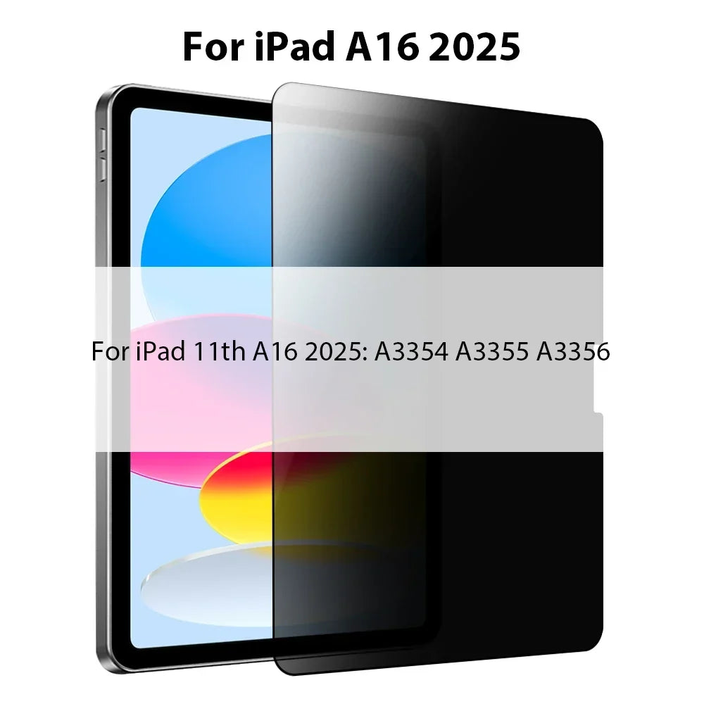 Privacy Screenprotector Gehard Glas voor iPad - Zijhoekbescherming Display Beveiliging Anti-Inkijk Screen