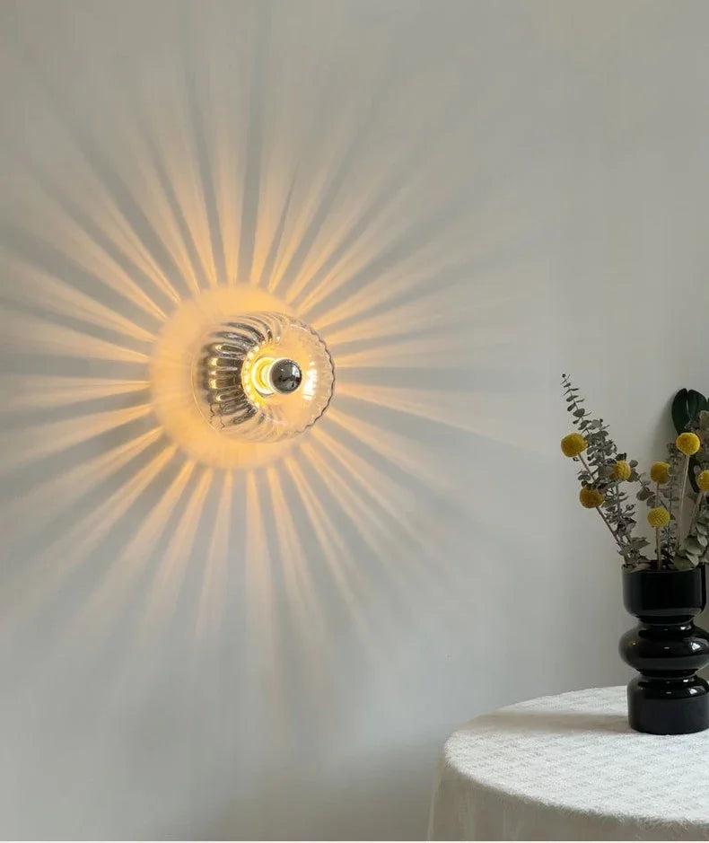 Wandlamp Glas Scandinavisch Bauhaus Metaal E14 Woonkamer Gang Trap Modern