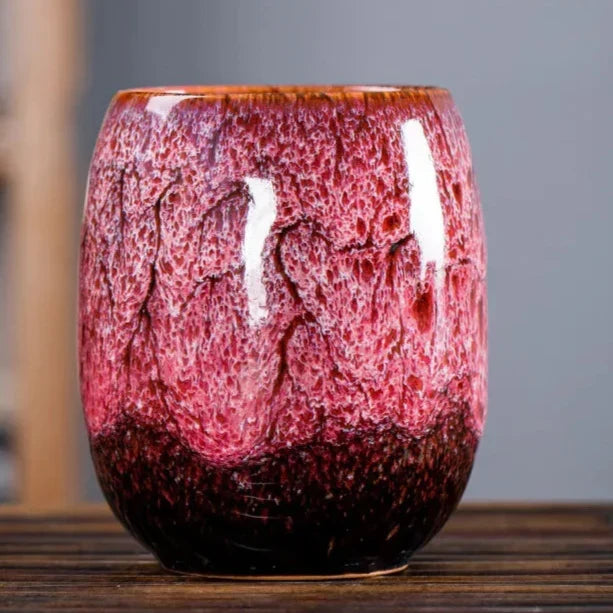Keramische Mokken Set 4 Stuks met Gouden Accenten - Scandinavische Stijl Koffiebekers voor Dagelijks Gebruik