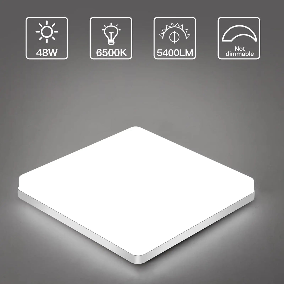 Badkamerlamp Plafond LED Vierkant 48W 6500K IP44 5400LM
