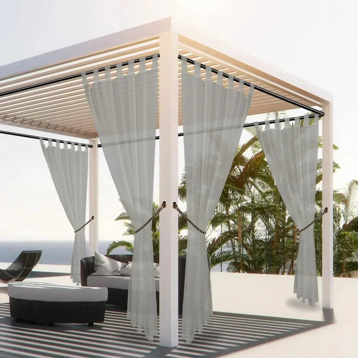 Waterafstotend Terrasgordijn - Lichtdoorlatende Privacybescherming voor Balkon & Pergola