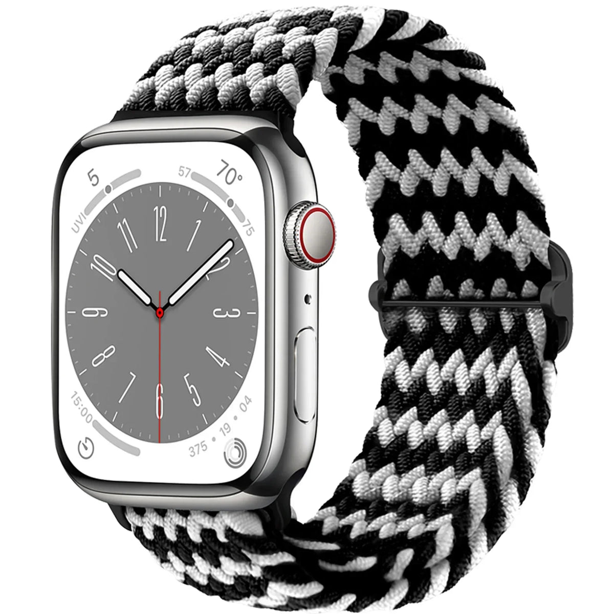 Elastische Gevlochten Smartwatch Bandje Nylon 38mm-49mm Verstelbaar Ademend Sportband voor Apple Watch