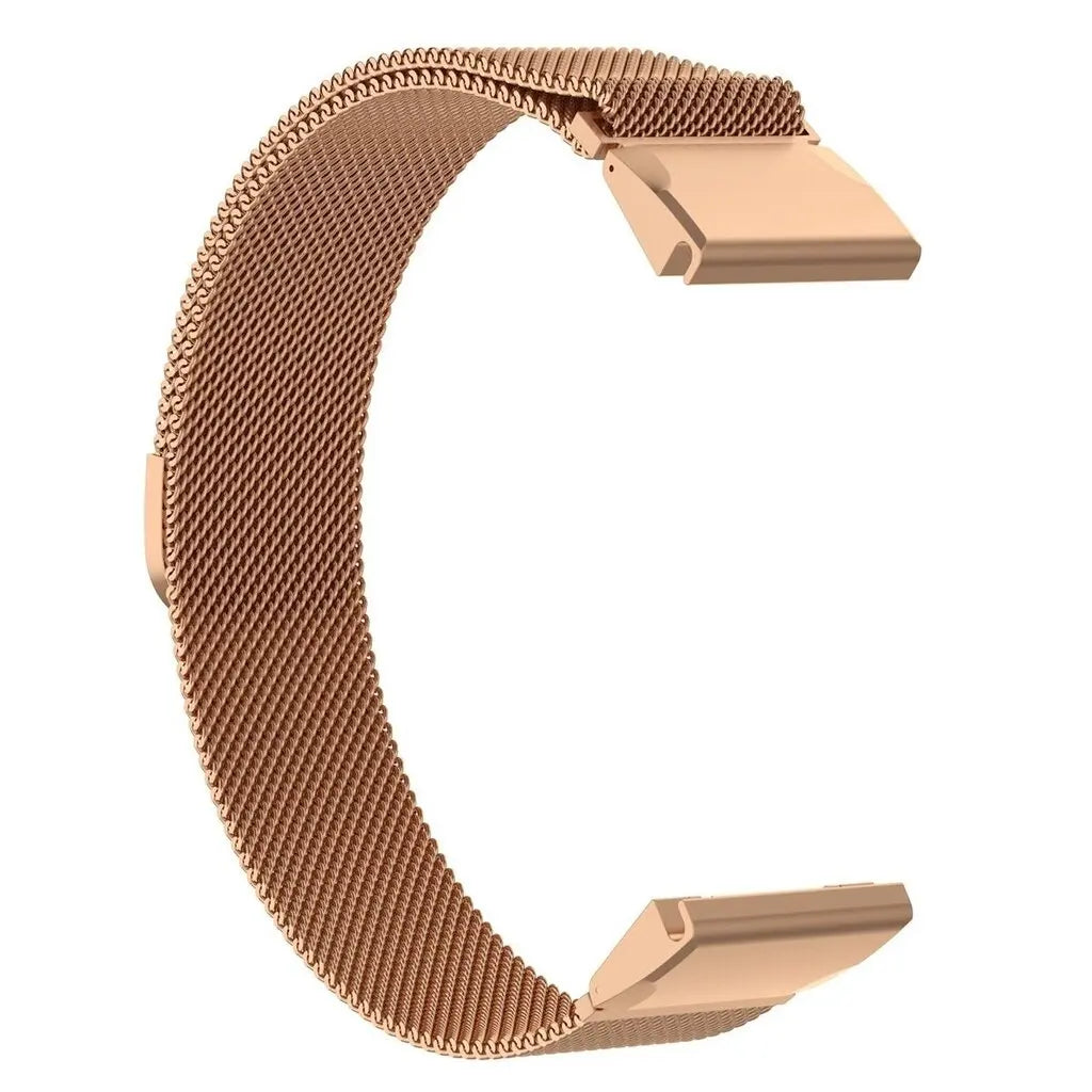 Milanese Metalen Smartwatch Bandje 20 22 26mm Magnetische Sluiting Verstelbaar Ademend Polsband Horlogeband