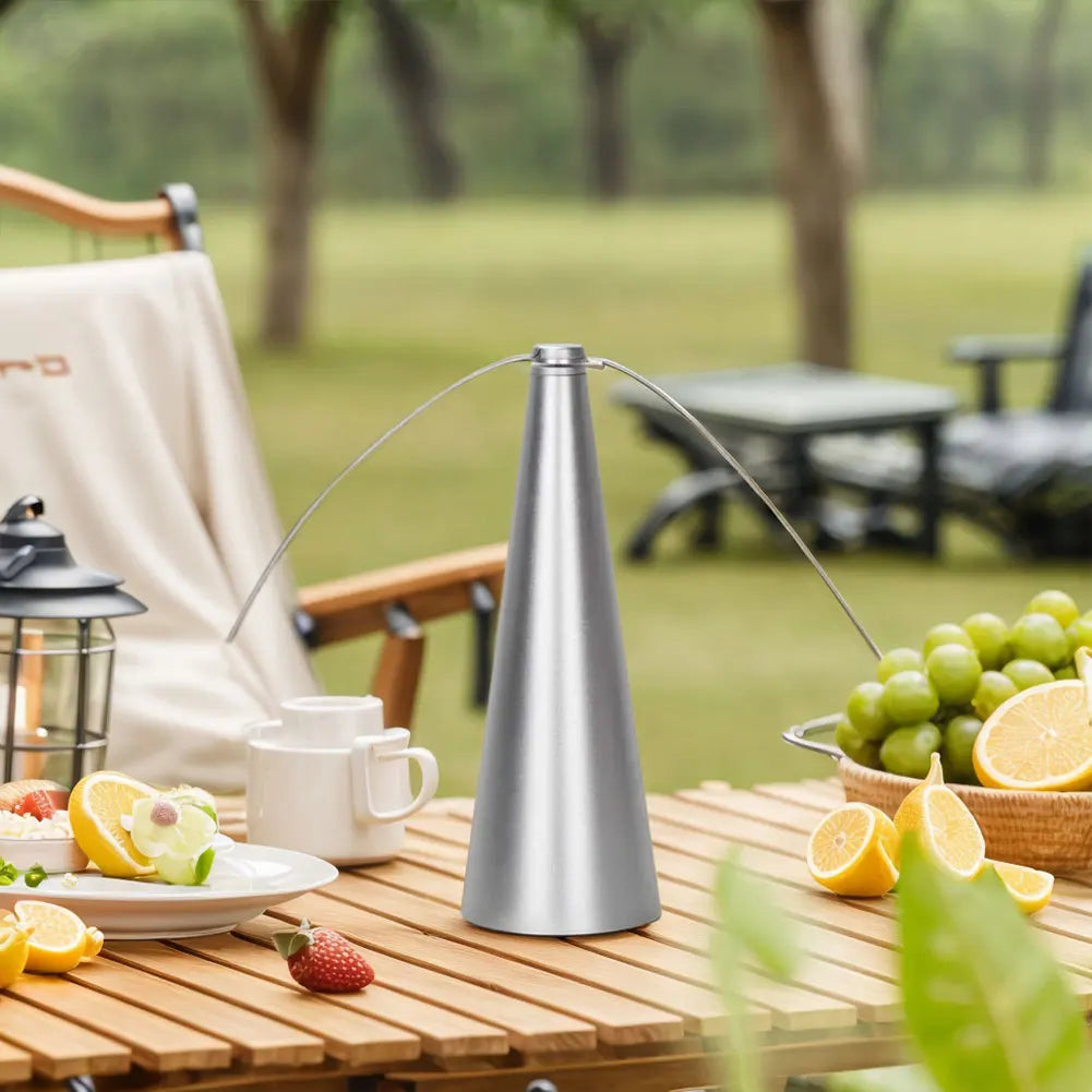 Tafelventilator met Holografische Vleugels tegen Insecten USB Batterij Oplaadbaar voor Buiten Eten Terras
